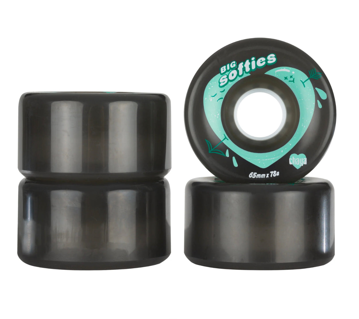 Big Softies 65mm/78a - Clear Black - 4 Pack