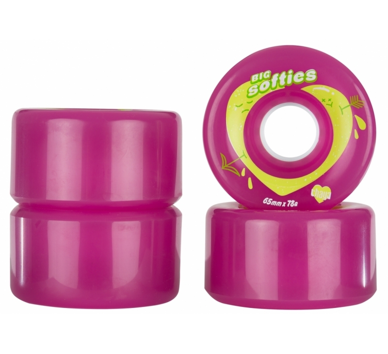 Big Softies 65mm/78a - Clear Pink - 4 Pack