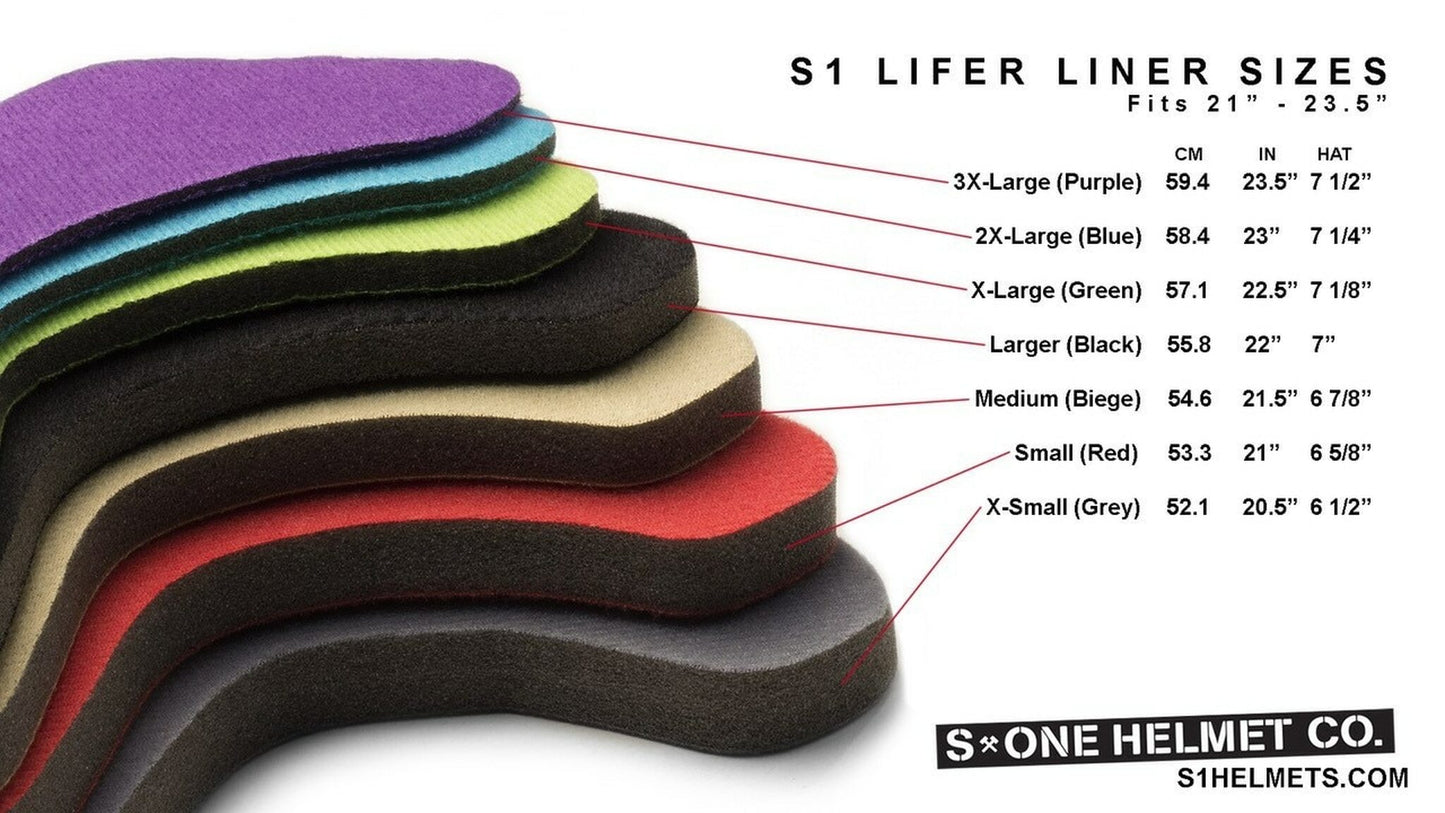 S1 LIFER HELMET - SIZING LINERS