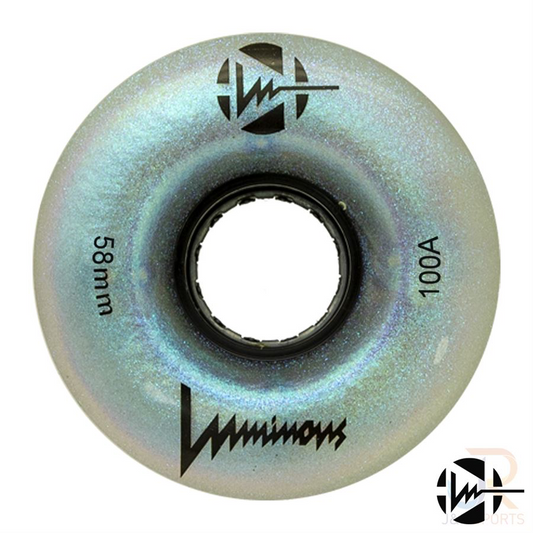 LUMINOUS LED SKATE PARK WHEELS - 4 PACK - 58mm/100a - BLACK PEARL