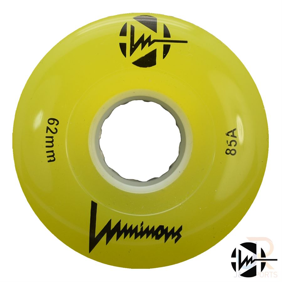 LUMINOUS LED WHEELS - 62mm/85a - 4 PACK - LOADS OF COLOURS!