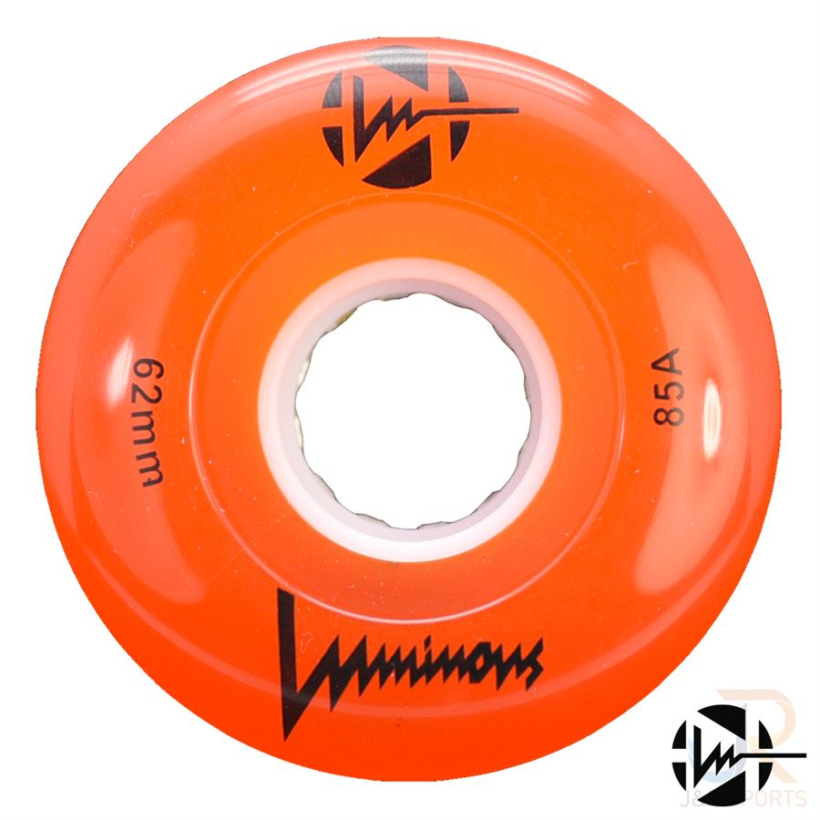 LUMINOUS LED WHEELS - 62mm/85a - 4 PACK - LOADS OF COLOURS!