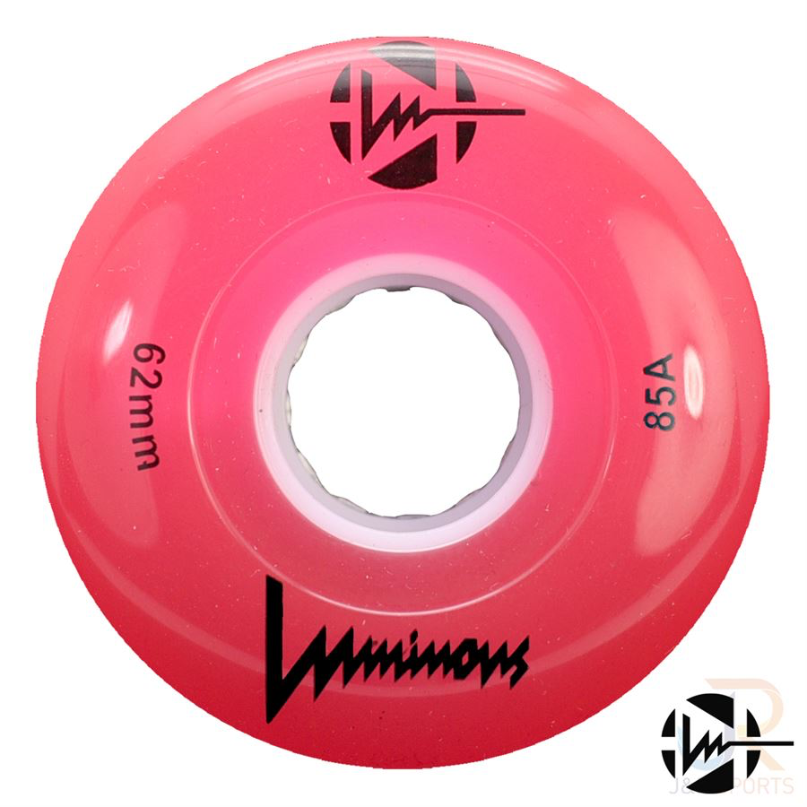 LUMINOUS LED WHEELS - 62mm/85a - 4 PACK - LOADS OF COLOURS!
