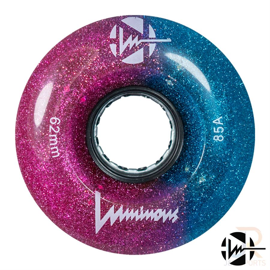 LUMINOUS LED WHEELS - 62mm/85a - 4 PACK - LOADS OF COLOURS!