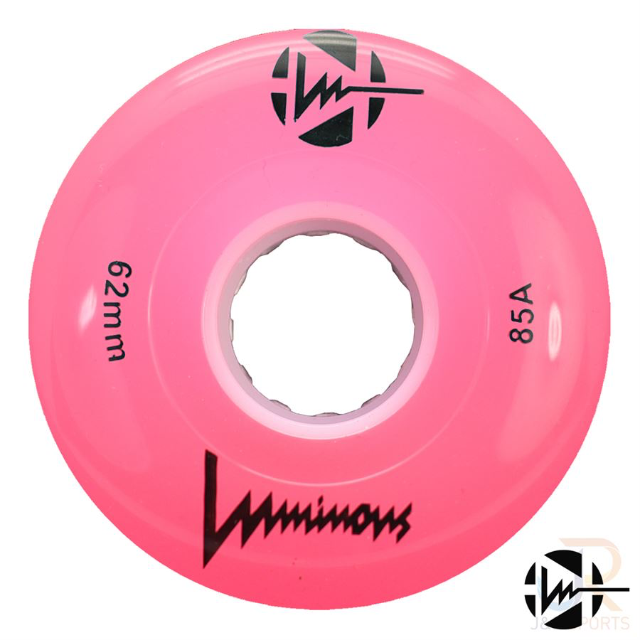 LUMINOUS LED WHEELS - 62mm/85a - 4 PACK - LOADS OF COLOURS!