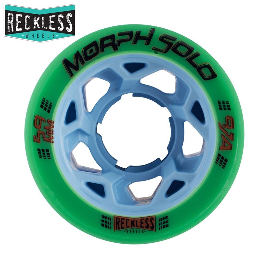 Morph Solo - 59mm 97a Green - Reckless Wheels MORPH Wheels (4 Pack)