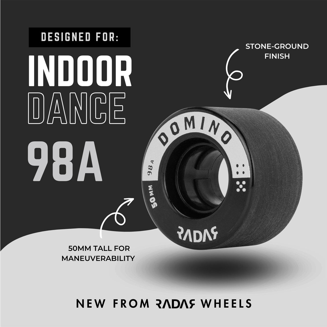 Radar Domino Wheels - 4 Pack- 50 x 31mm